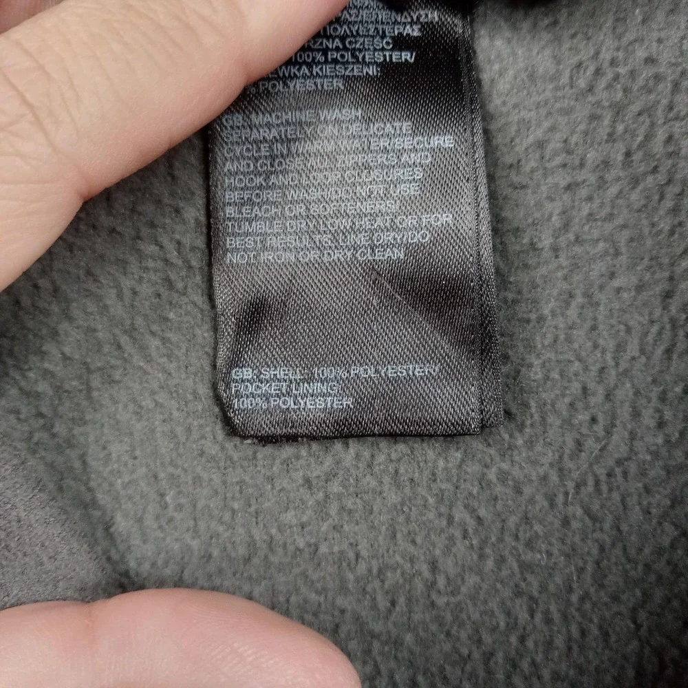 North Face‎ Jacket Mens Medium Gray Fleece Full Zip Windbreaker Coat Outdoor